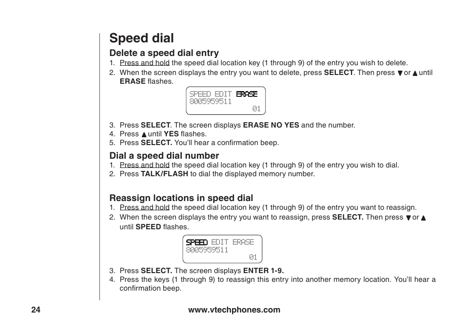 Speed dal | VTech ia5847 User Manual | Page 27 / 52