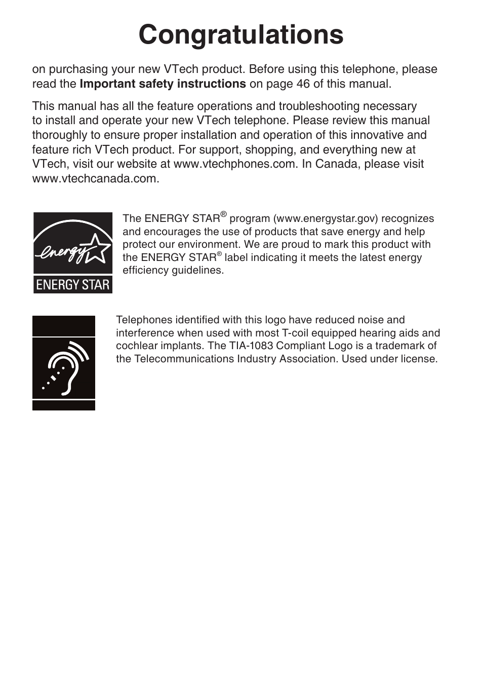 VTech DS221-2 User Manual | Page 2 / 60