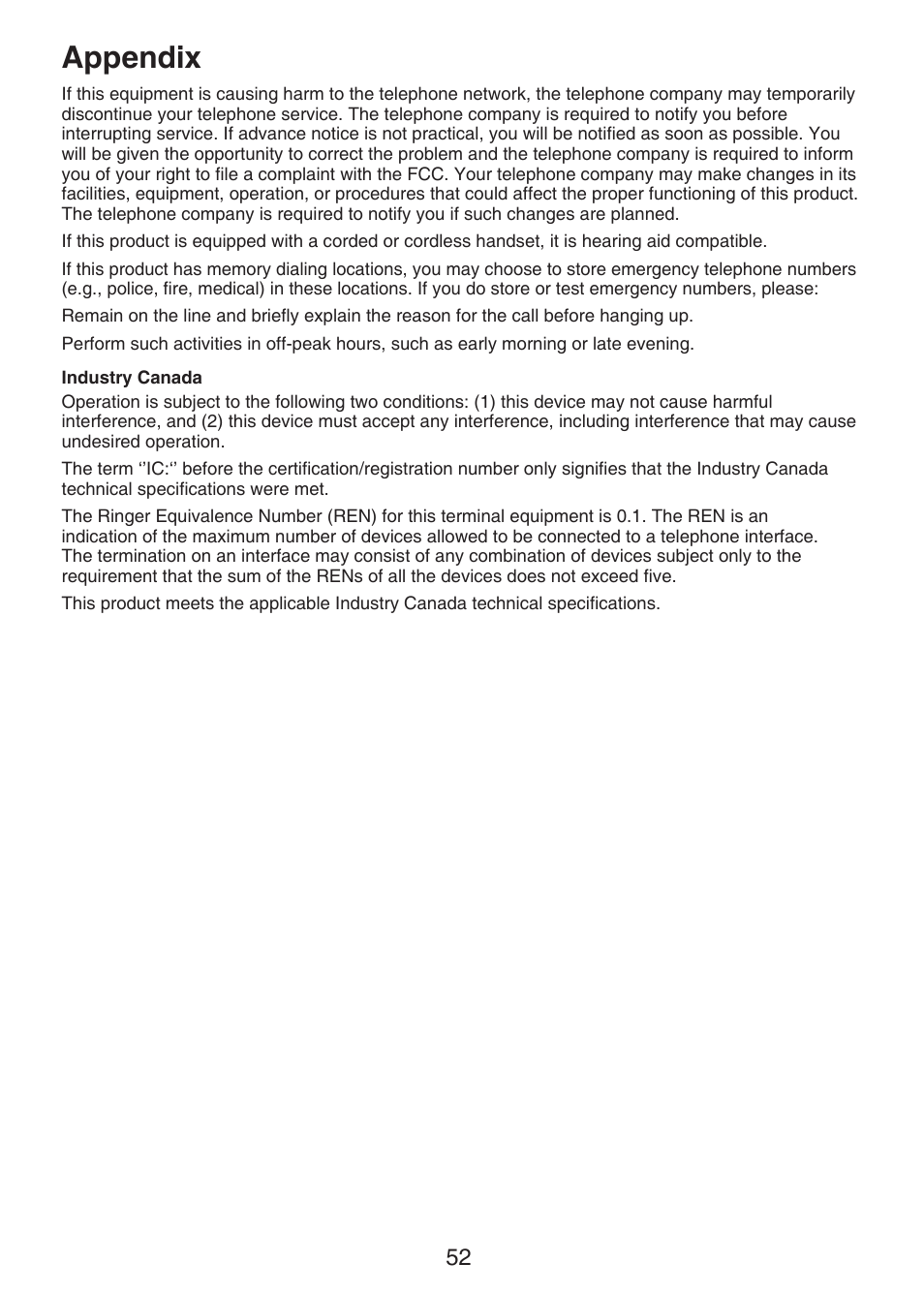 Appendix | VTech DS221-2 User Manual | Page 56 / 60