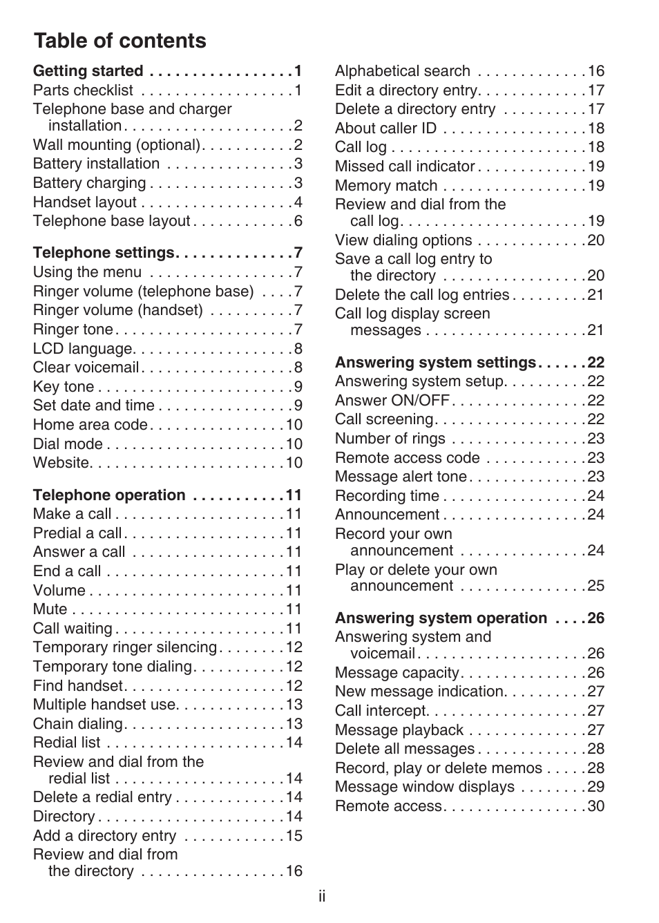 VTech CS6124-2 User Manual | Page 3 / 53