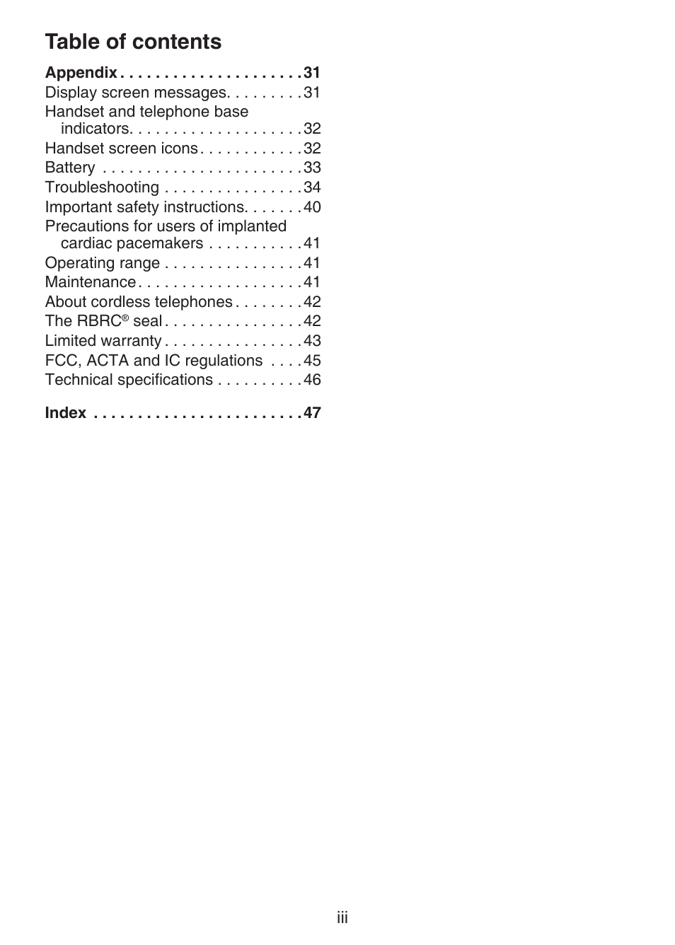 VTech CS6124-2 User Manual | Page 4 / 53