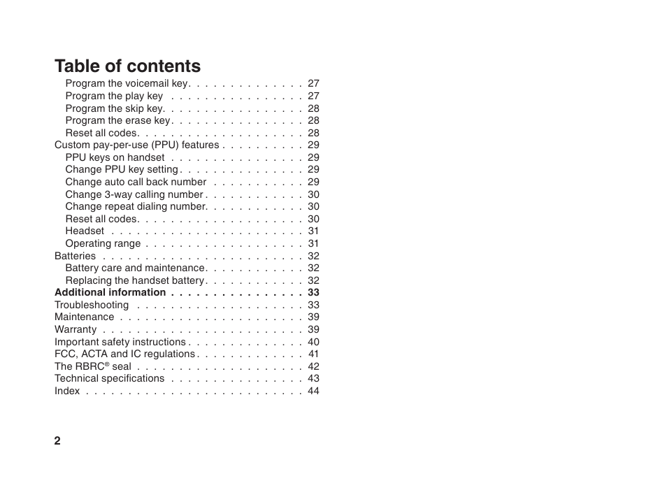 VTech BS5822 User Manual | Page 3 / 47