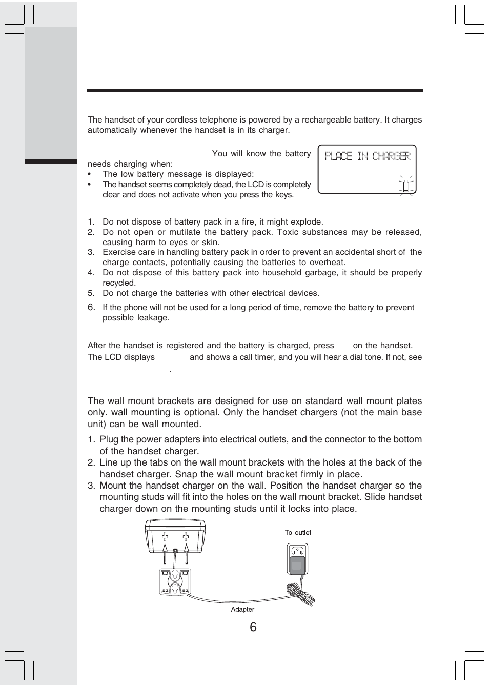Setup, Getting started, 6wall mounting | VTech IP 811 User Manual | Page 7 / 20