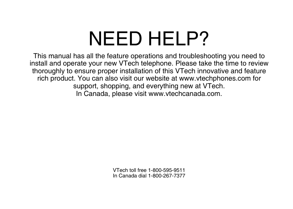 Need help | VTech I6725 User Manual | Page 3 / 44