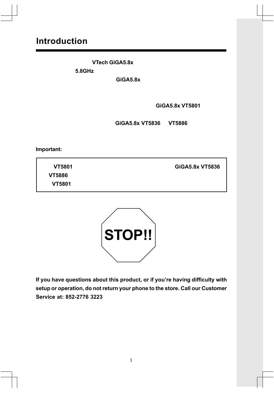 VTech GiGA5.8x VT5886 User Manual | 33 pages