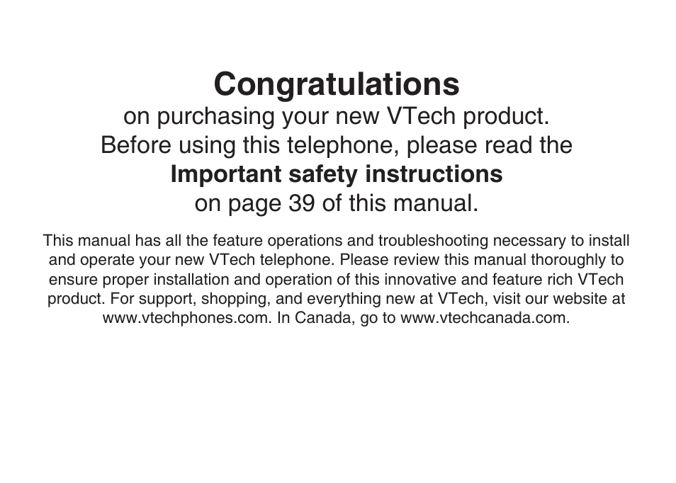 VTech I6778 User Manual | 61 pages