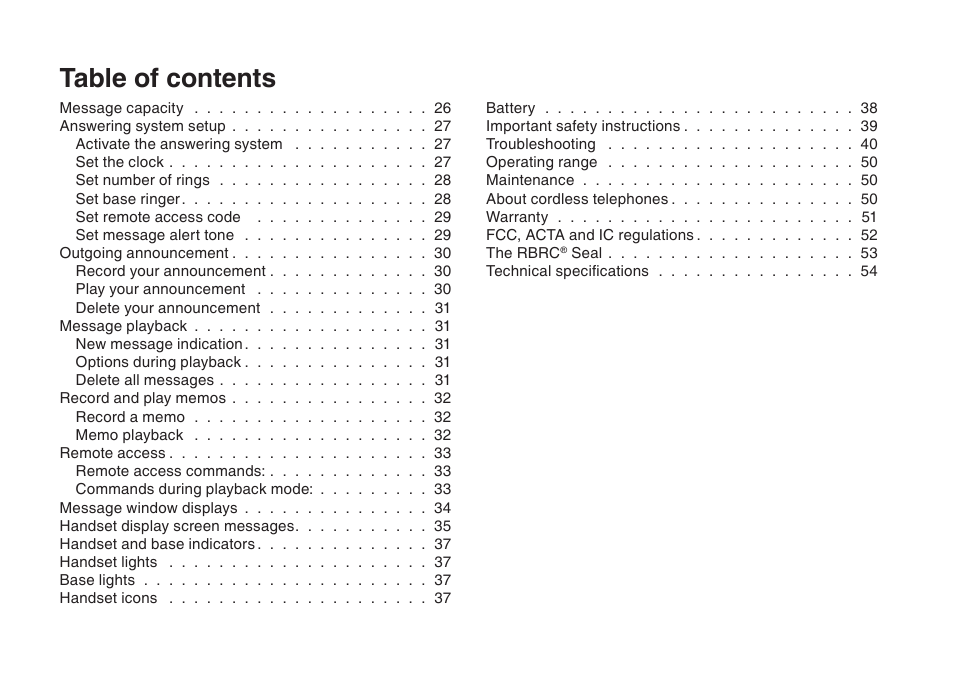 VTech I6778 User Manual | Page 3 / 61