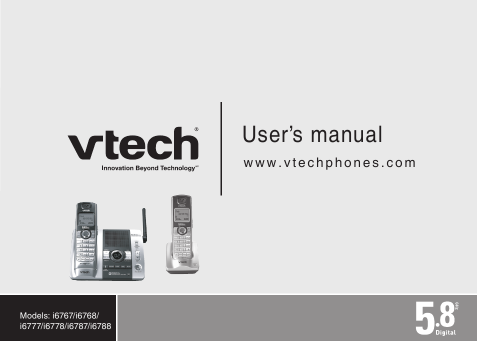 User’s manual | VTech I6778 User Manual | Page 61 / 61