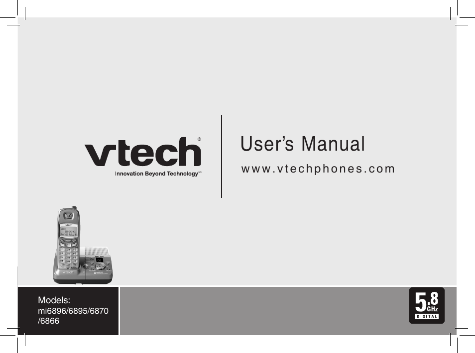 User’s manual | VTech MI6895 User Manual | Page 63 / 63