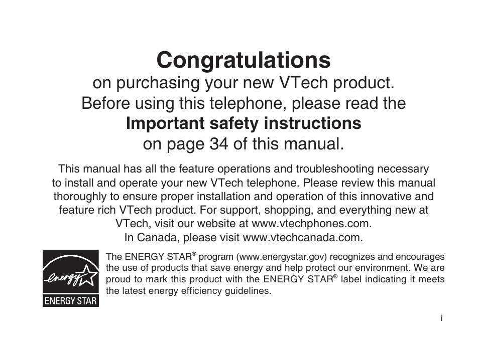 VTech DS6111 User Manual | Page 2 / 56