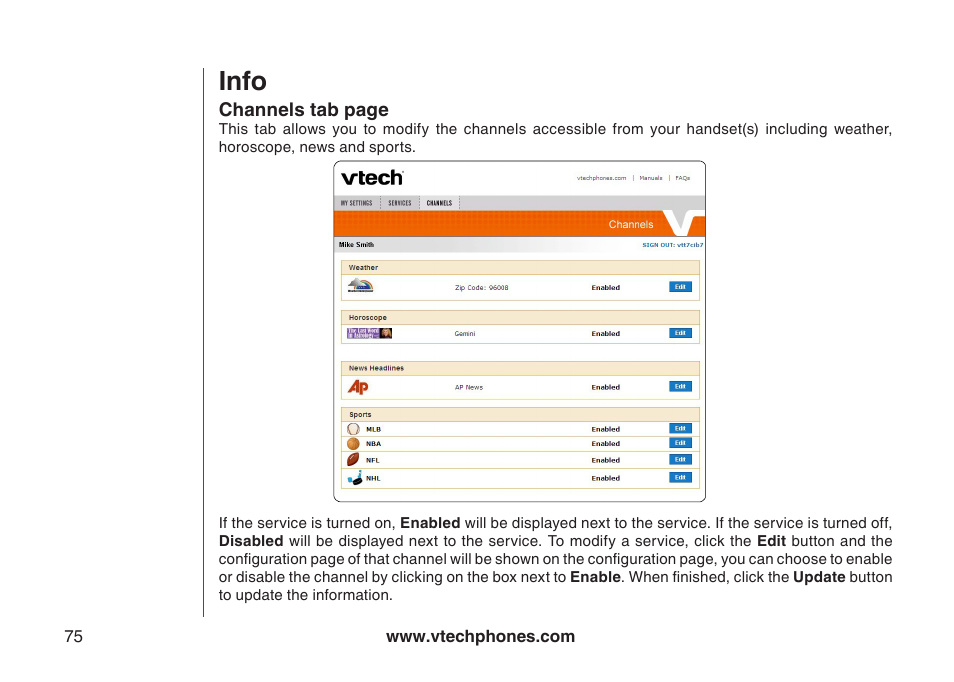 Info | VTech IP8300 User Manual | Page 80 / 118