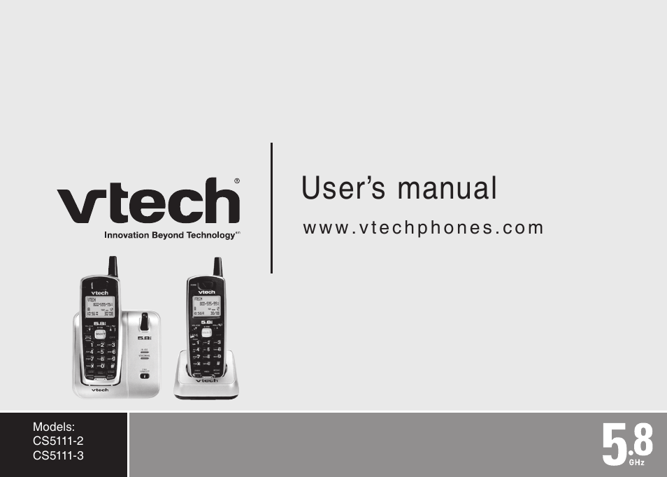 User’s manual | VTech CS5111-3 User Manual | Page 56 / 56