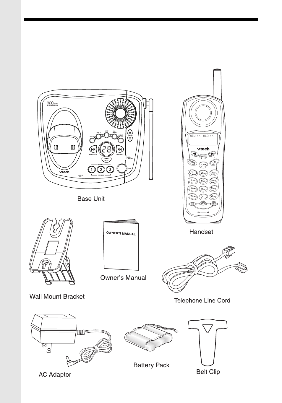 Parts check list | VTech VT 9162 User Manual | Page 4 / 42