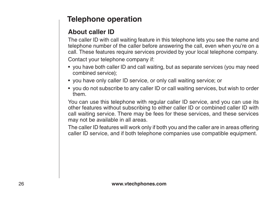 Telephone operation | VTech DECT DS6121-2 User Manual | Page 30 / 74