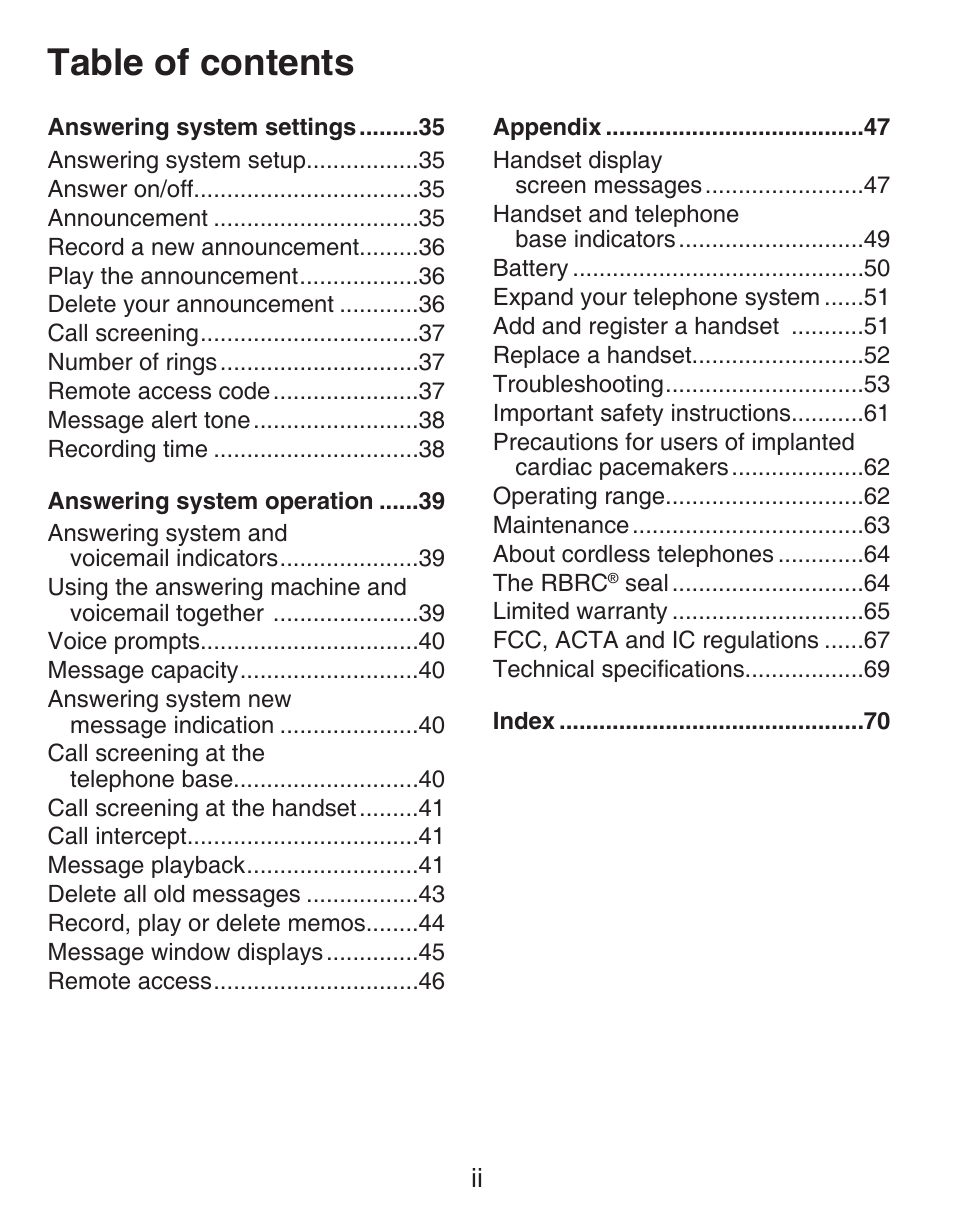 VTech DECT CS6429-3 User Manual | Page 4 / 76