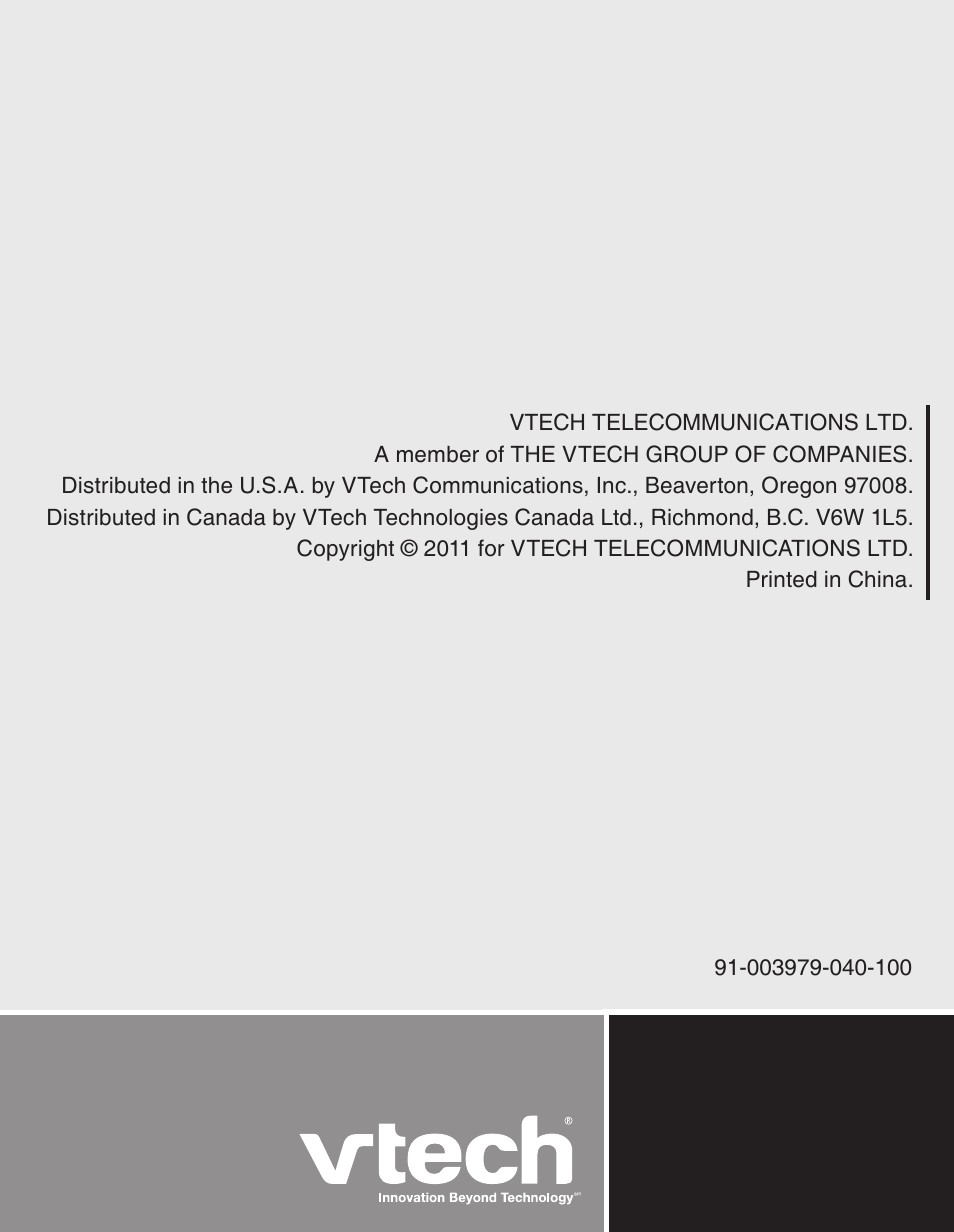 VTech DECT CS6429-3 User Manual | Page 76 / 76