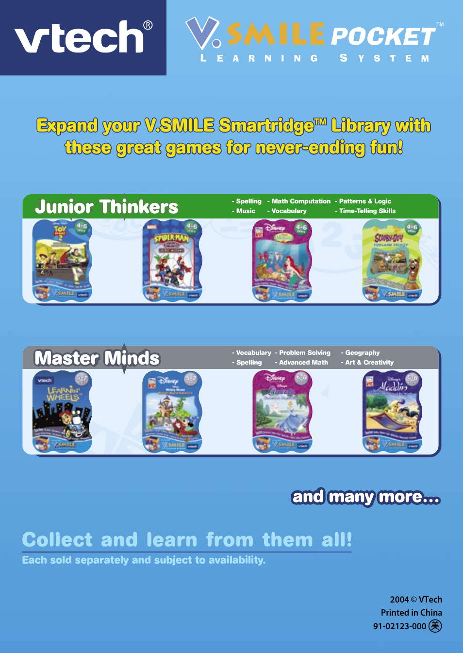 VTech Hand-Held Video Game User Manual | Page 12 / 12