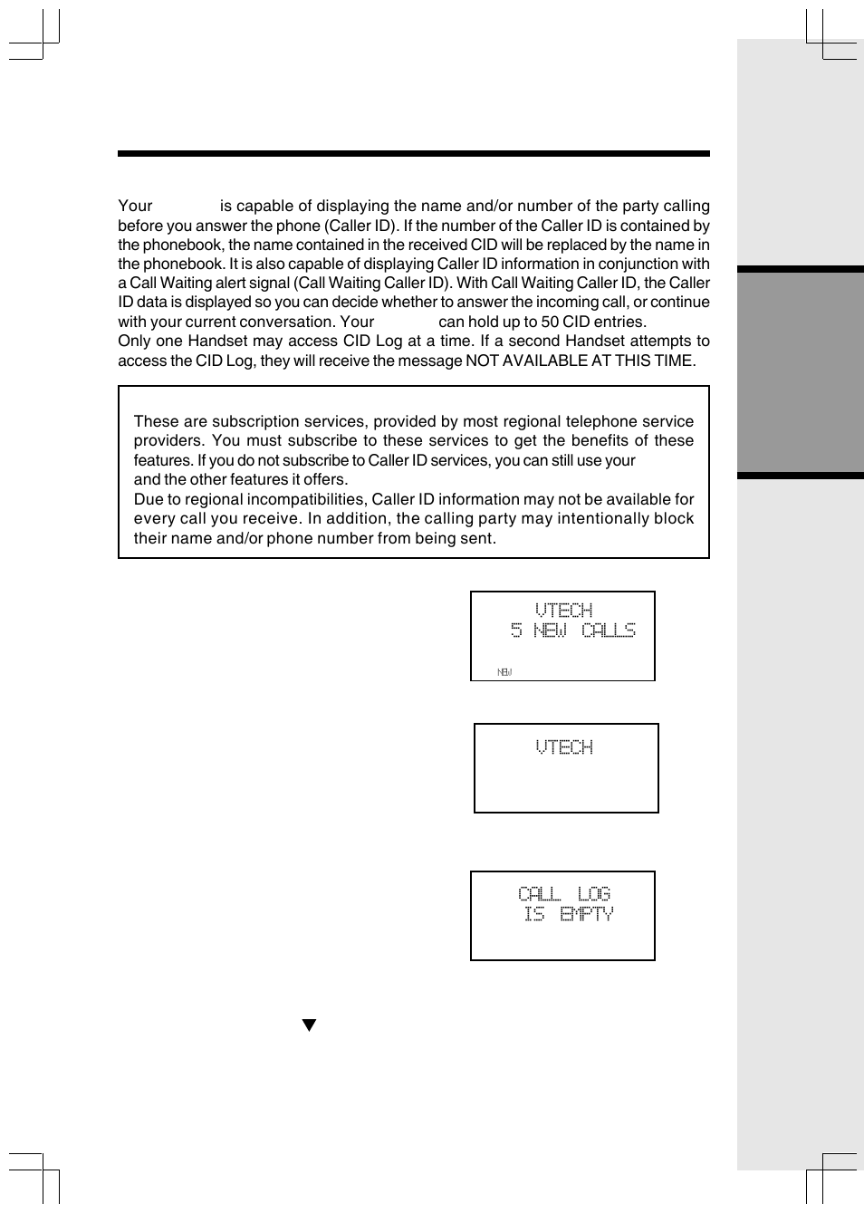 Calls log (caller id - call waiting), Basic operation, Reviewing caller id | VTech ev 2653 User Manual | Page 18 / 45