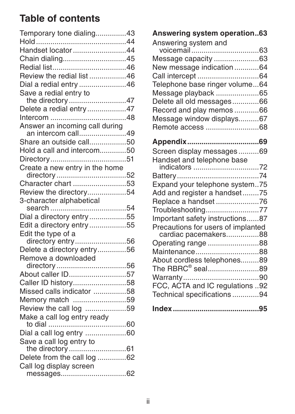 VTech DS6321-2 User Manual | Page 4 / 101