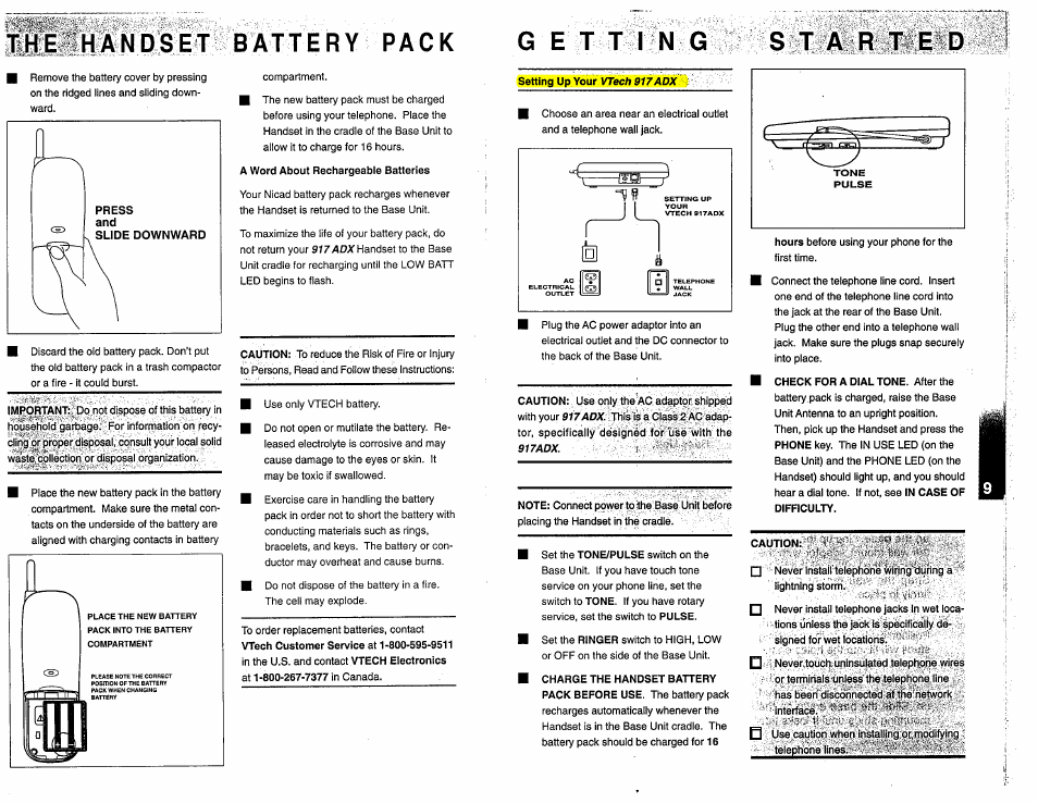 VTech 917ADX User Manual | Page 6 / 19