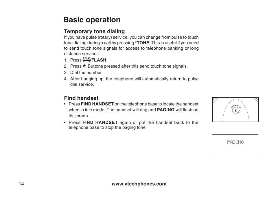 Basic operation | VTech LS6113-WT User Manual | Page 17 / 50