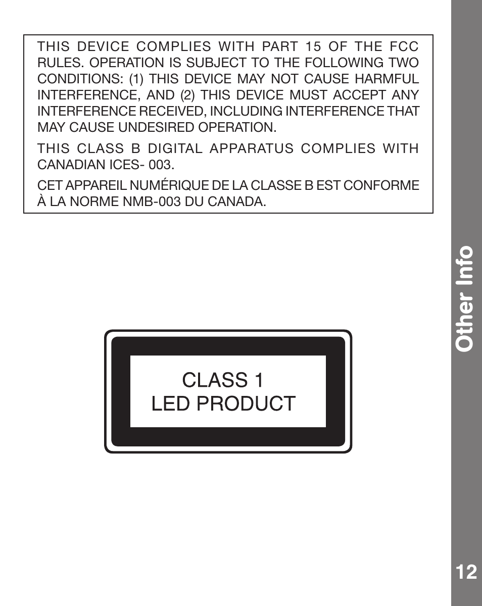 Oth er info | VTech MUSICAL BUBBLES OCTOPUS 91-002470-007 User Manual | Page 13 / 13