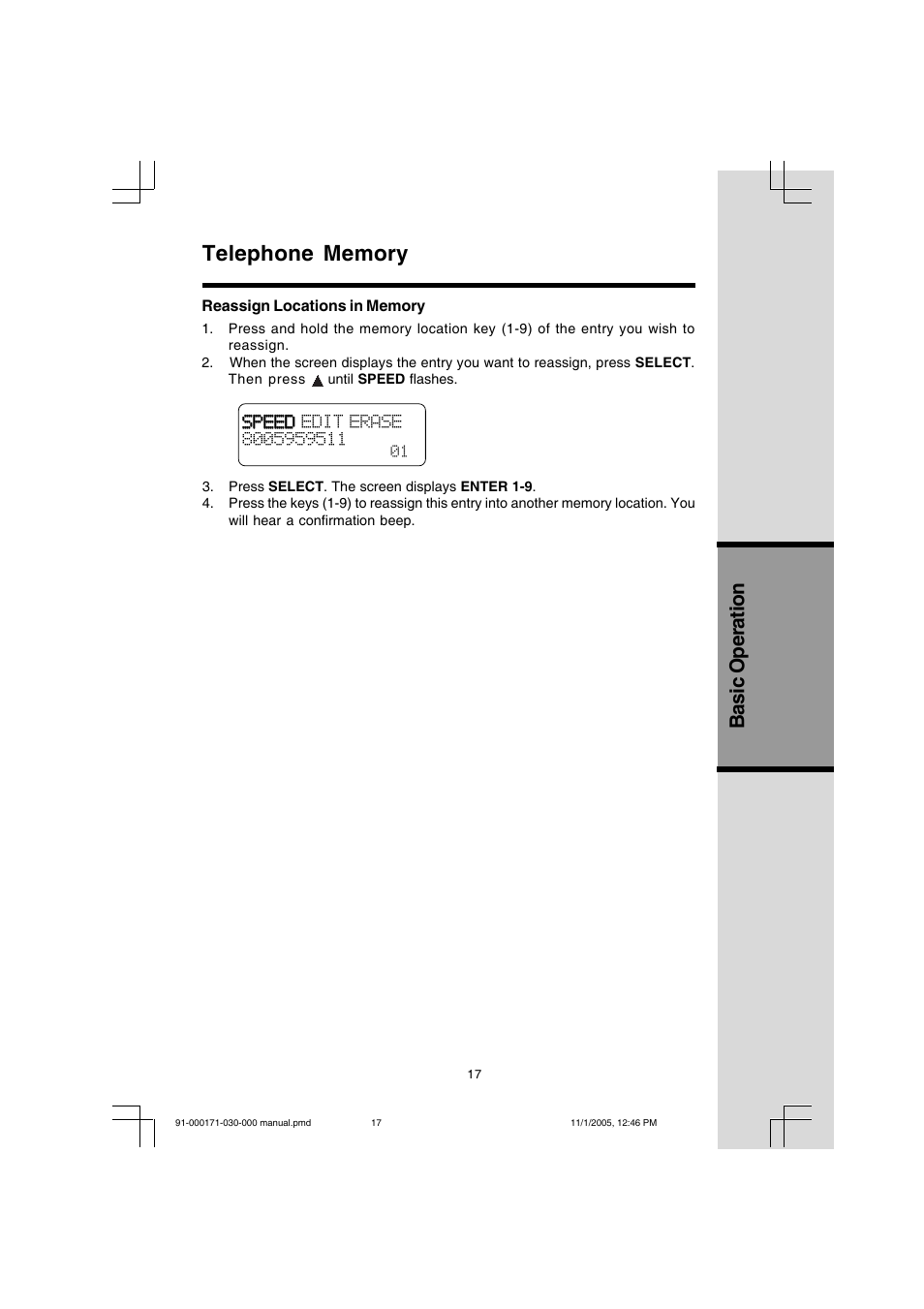 Basic operation | VTech Cordless Telephone User Manual | Page 17 / 47