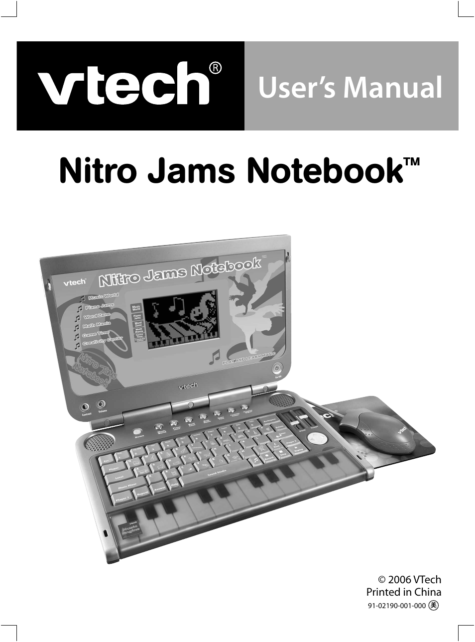 VTech Nitro Jams Notebook User Manual | 19 pages
