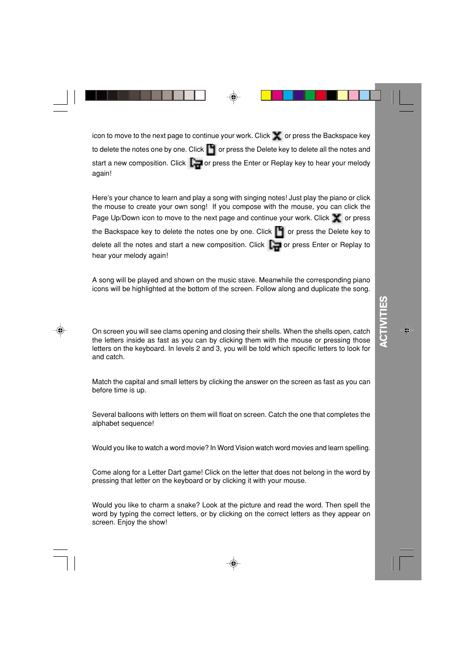 Word zone, Ac tiviti e s | VTech Nitro Jams Notebook User Manual | Page 15 / 19