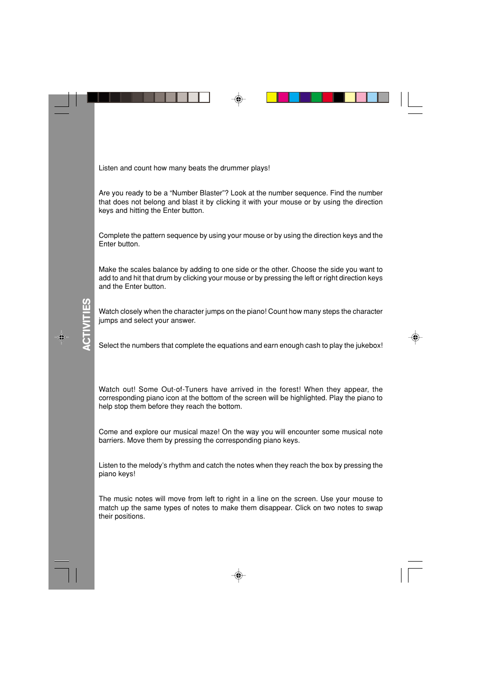 Math mania, Game time, Ac tiviti e s | VTech Nitro Jams Notebook User Manual | Page 16 / 19