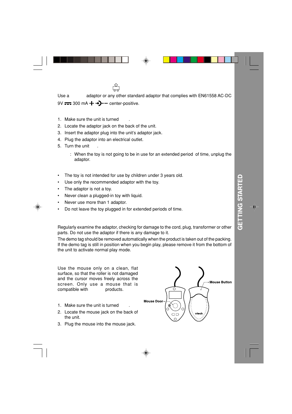 Ac-dc adaptor, Notice to parents, Real mouse | VTech Nitro Jams Notebook User Manual | Page 5 / 19