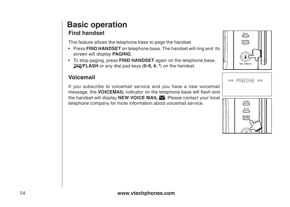 Basic operation | VTech I6717 User Manual | Page 17 / 48