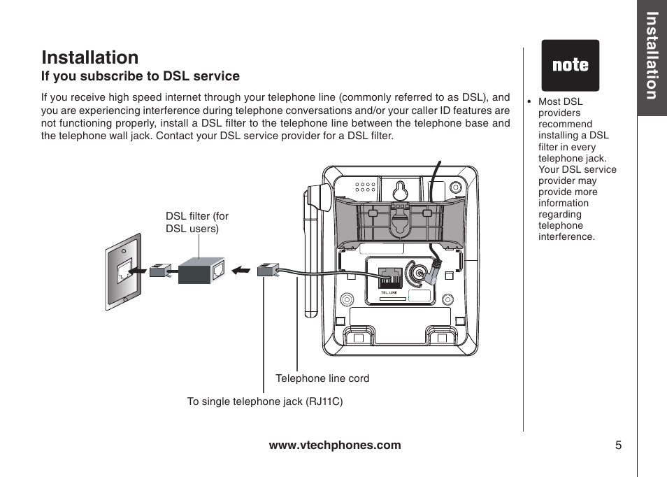 Installation | VTech I6717 User Manual | Page 8 / 48