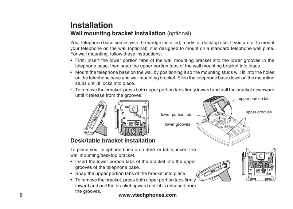 Installation | VTech I6717 User Manual | Page 9 / 48