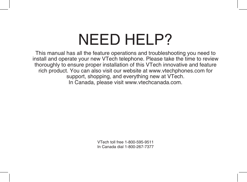Need help | VTech 2338 User Manual | Page 4 / 45