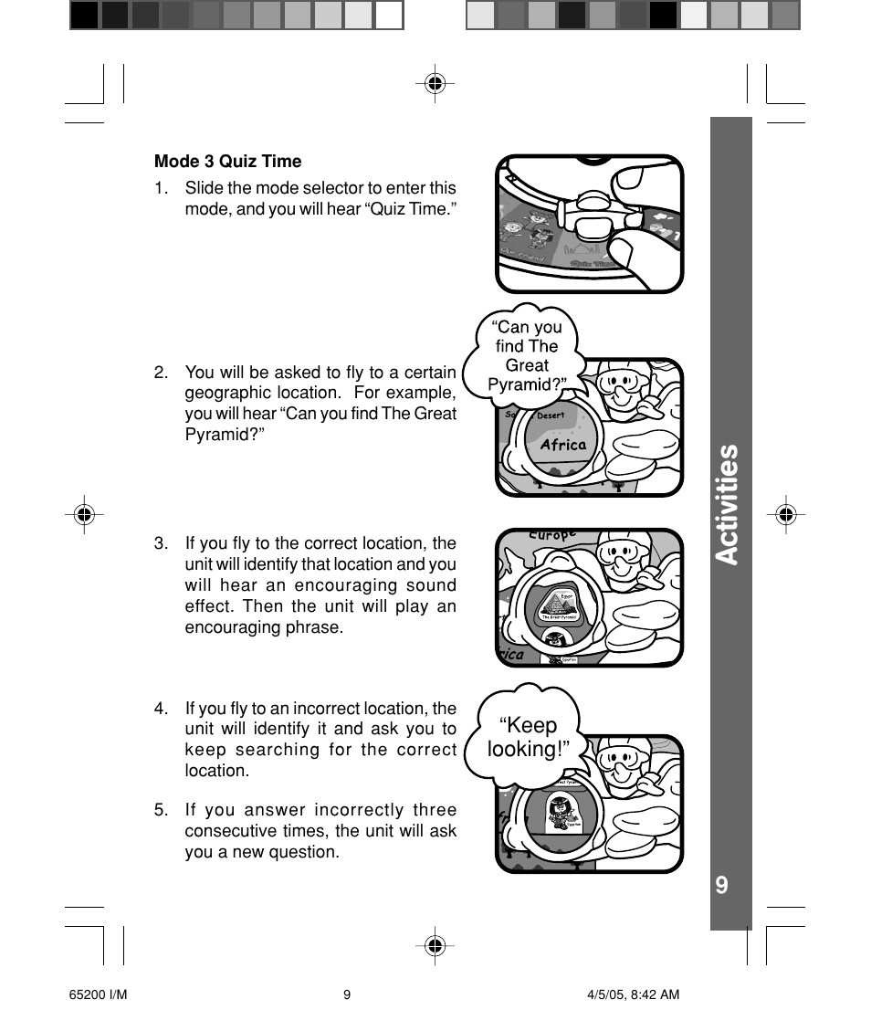 Activities | VTech Fly & Learn Globe User Manual | Page 10 / 14