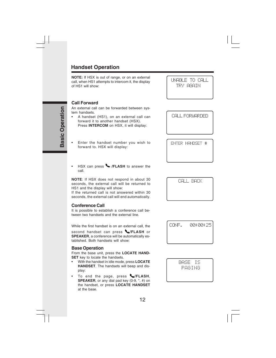 12 basic operation handset operation | VTech i 6773 User Manual | Page 15 / 45