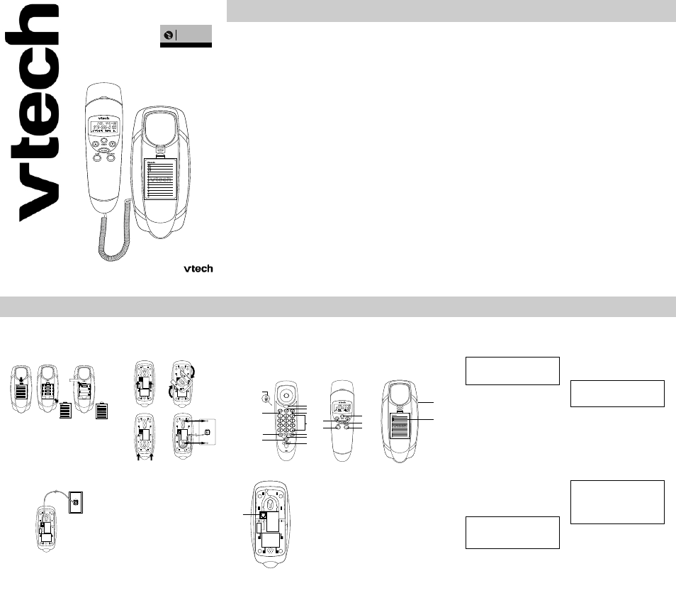 VTech 1122 User Manual | 2 pages