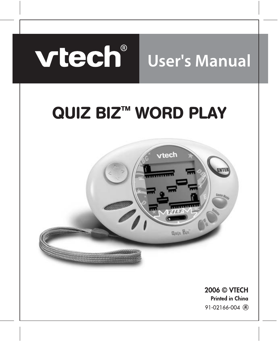 VTech QUIZ BIZ User Manual | 12 pages