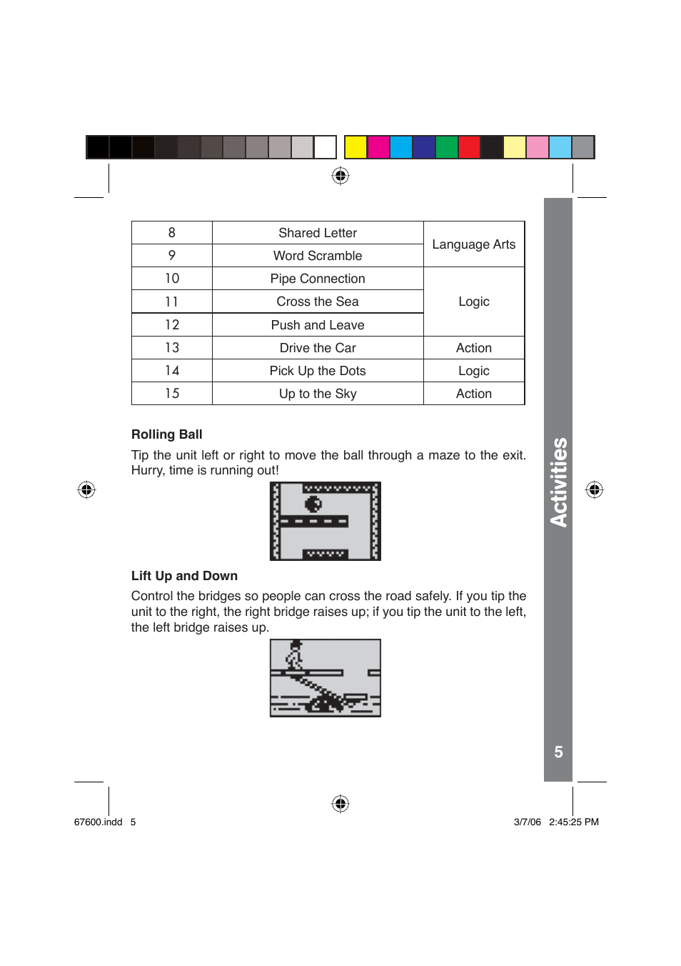 Activities | VTech QUIZ BIZ User Manual | Page 6 / 12