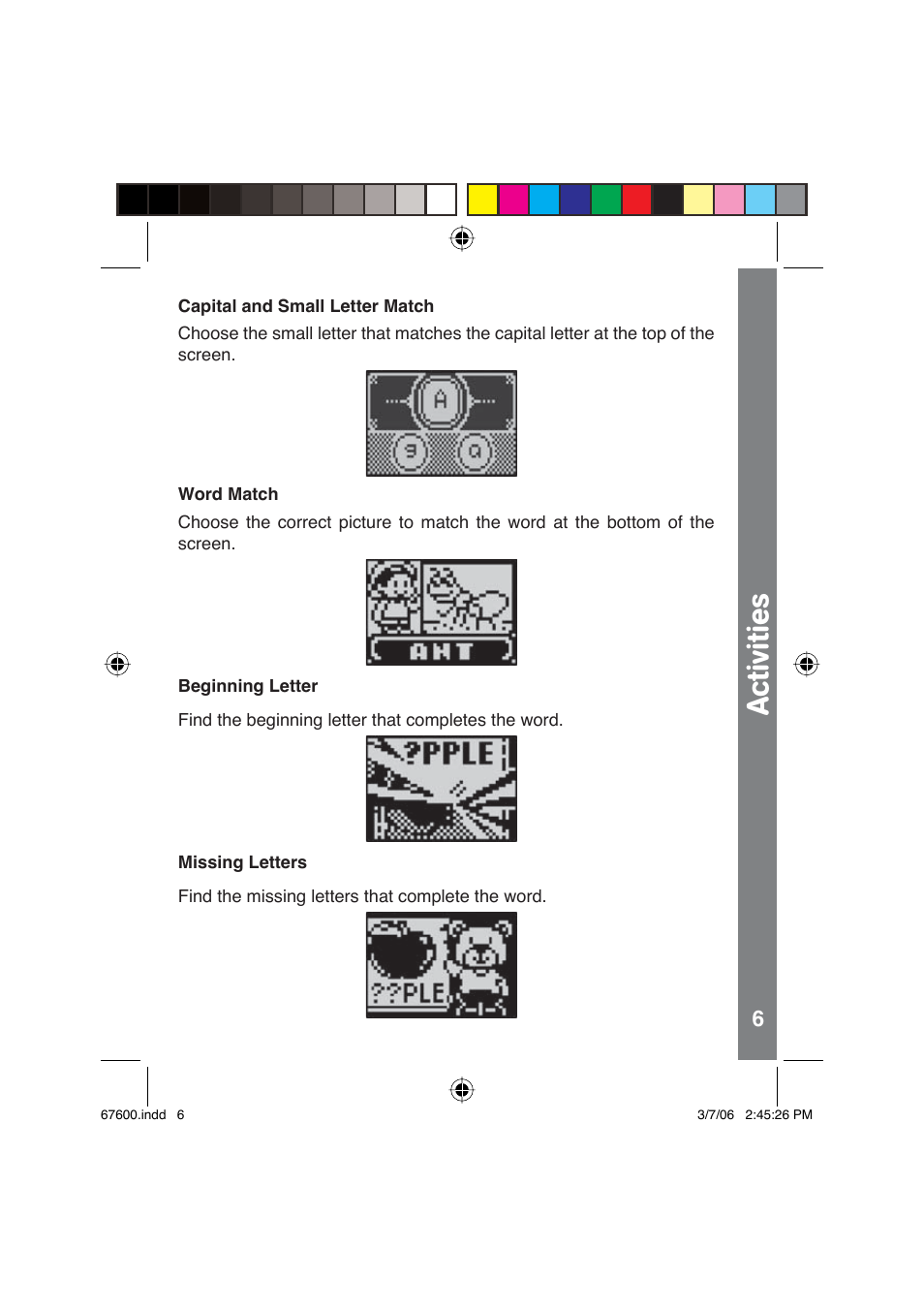 Activities | VTech QUIZ BIZ User Manual | Page 7 / 12