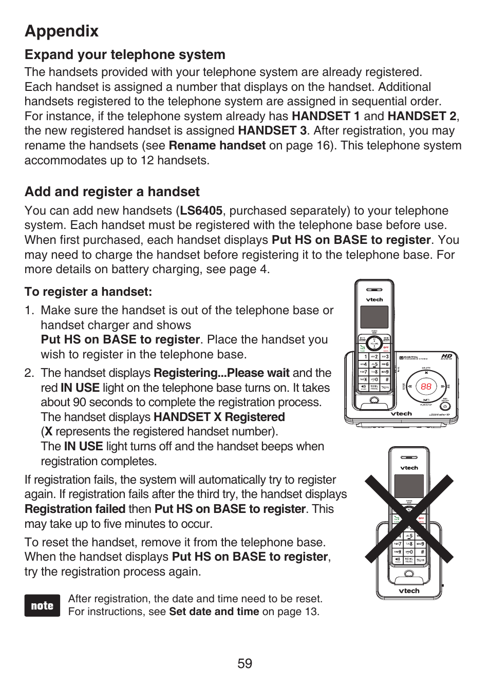 Appendix | VTech LS6426-3 User Manual | Page 63 / 82