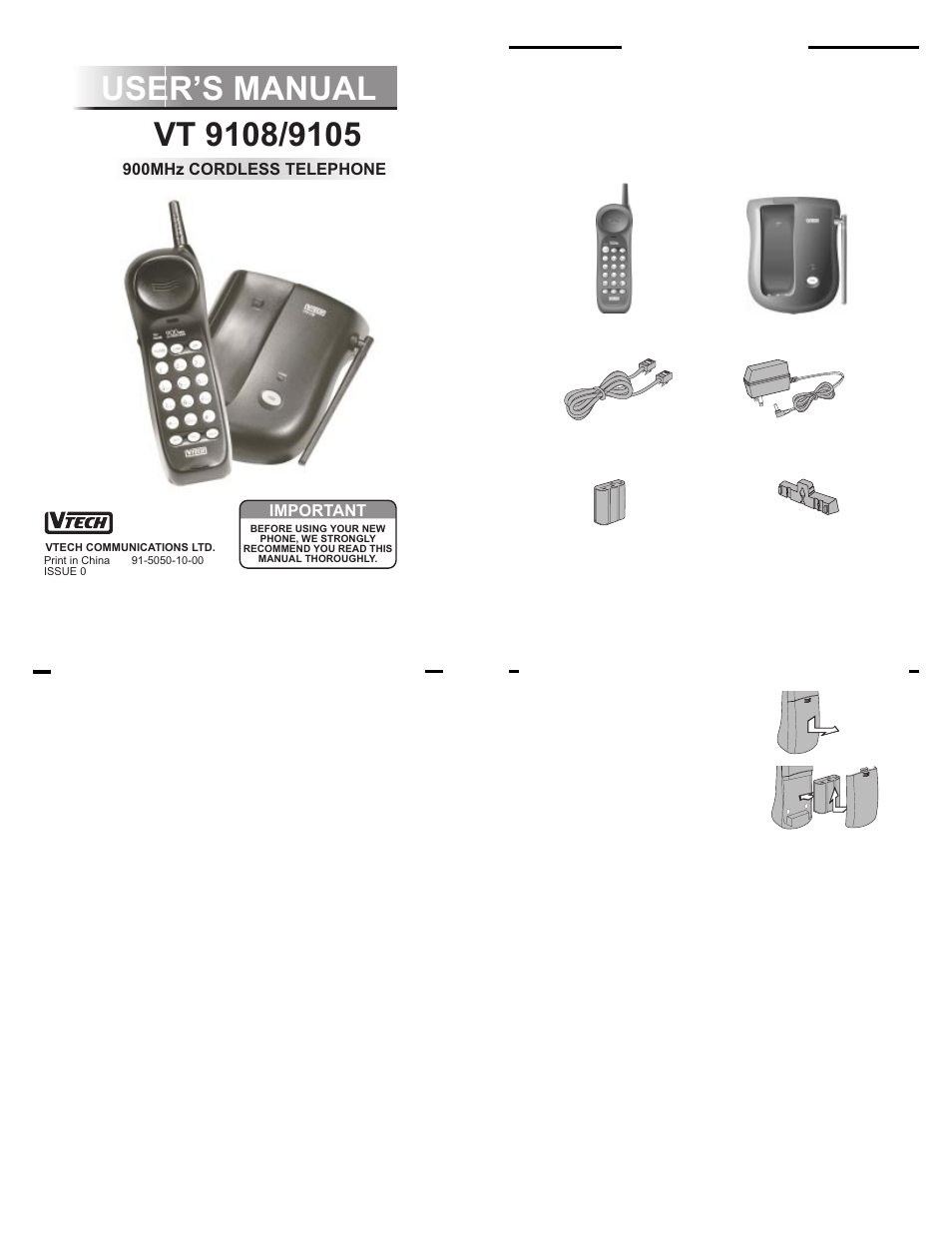 VTech VT9108 User Manual | 4 pages