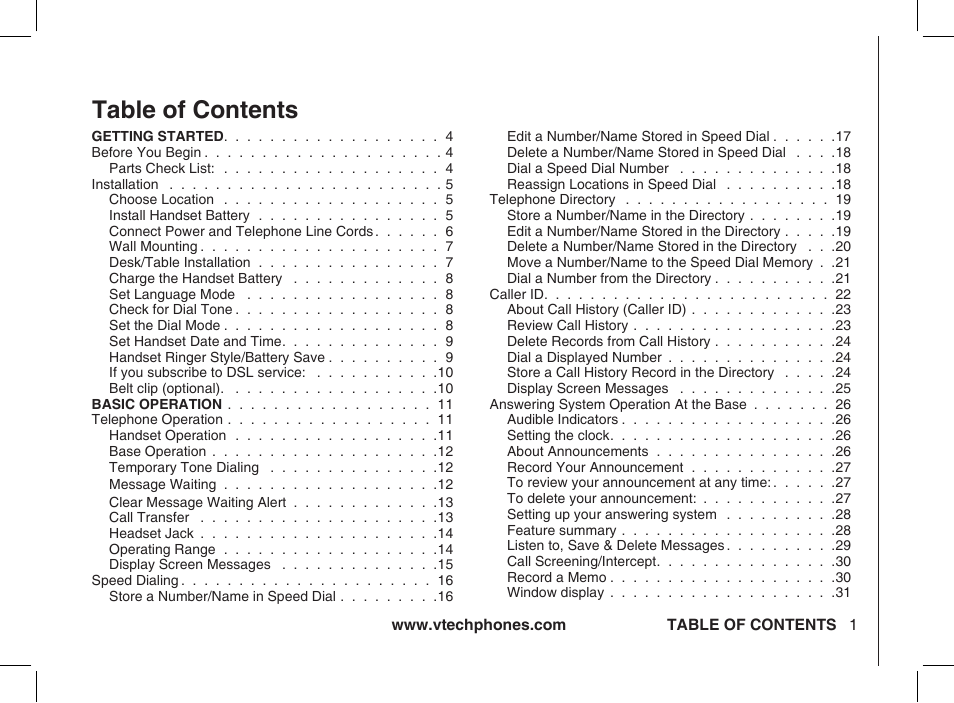 VTech ia5877 User Manual | Page 2 / 51