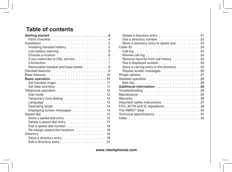 VTech gz2338 User Manual | Page 2 / 44