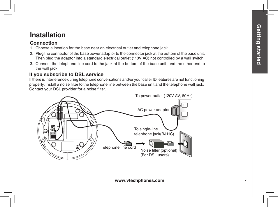 Installation | VTech gz2338 User Manual | Page 7 / 44