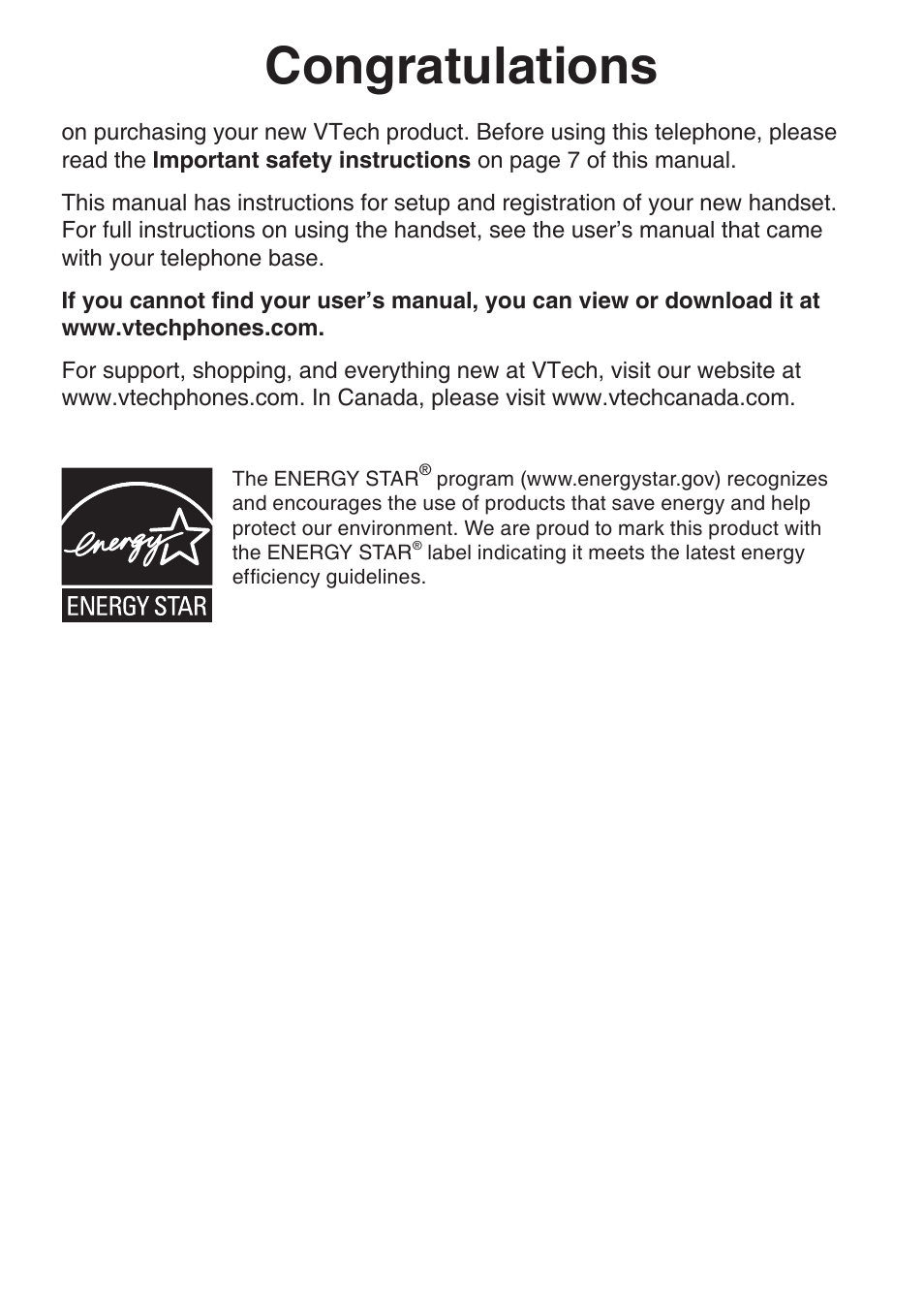 VTech LS6226-2 User Manual | Page 2 / 18