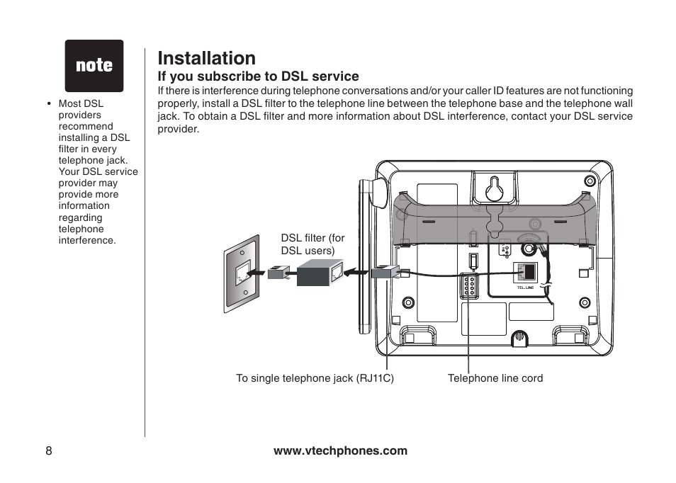 Installation | VTech I6778 User Manual | Page 11 / 60