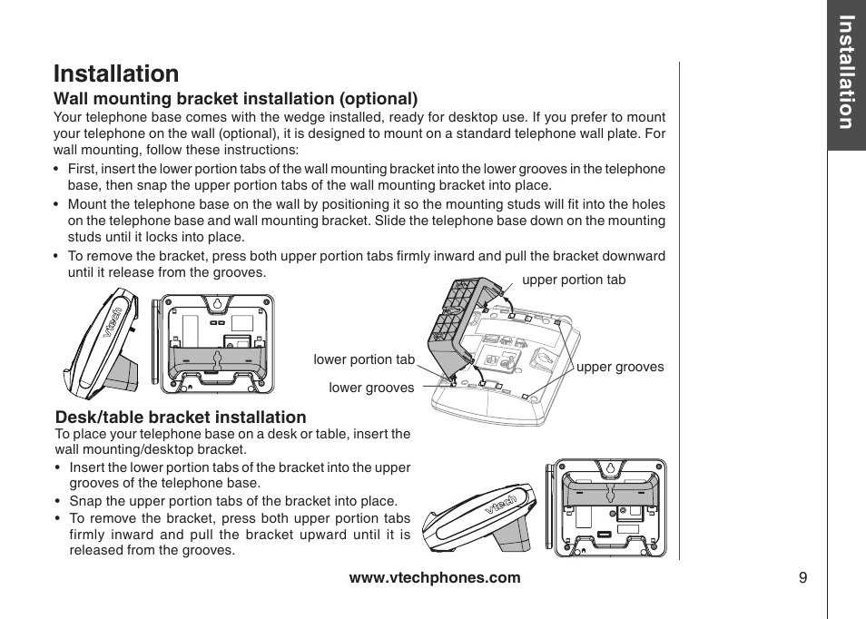 Installation | VTech I6778 User Manual | Page 12 / 60