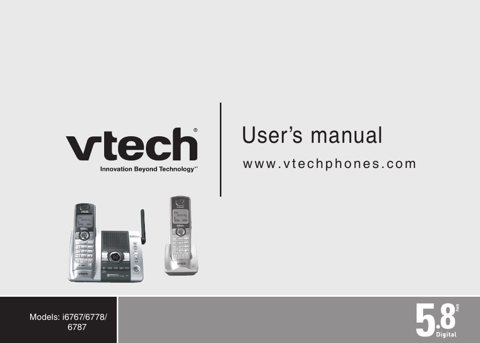 User’s manual | VTech I6778 User Manual | Page 60 / 60